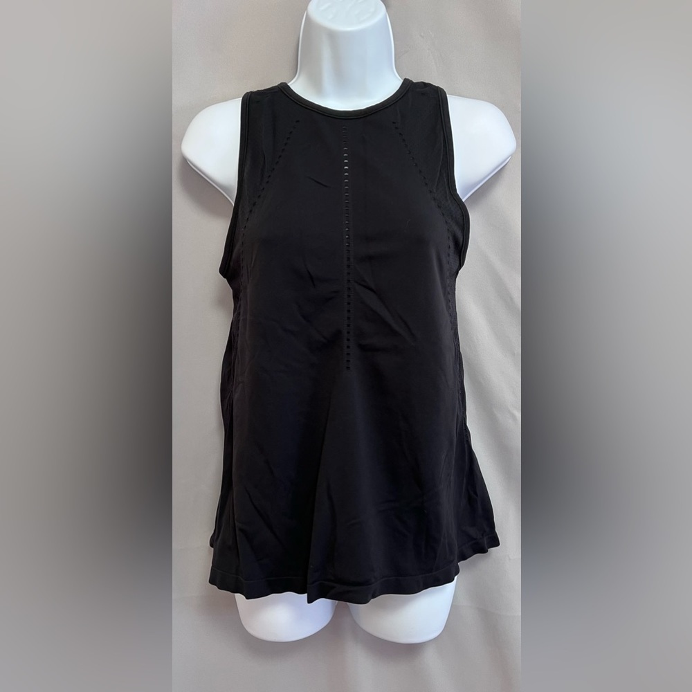 Athleta Black Seamless Stretch Split Back Foothil… - image 1